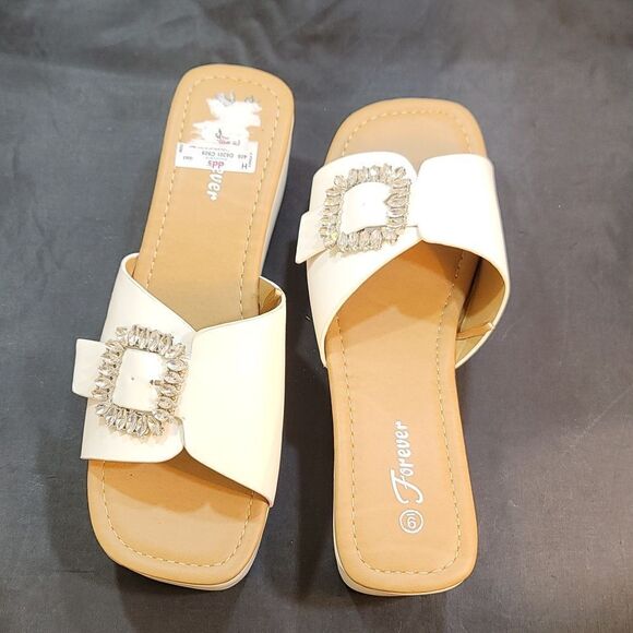BRAND NEW FOREVER OPEN-TOE BLOCK HEEL ESPADRILLE WEDGE SANDAL G1 - Picture 2 of 12